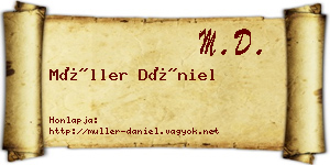 Müller Dániel névjegykártya